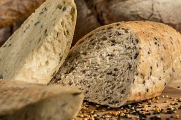 Rye Bread Loaf of bread made with assorted seeds