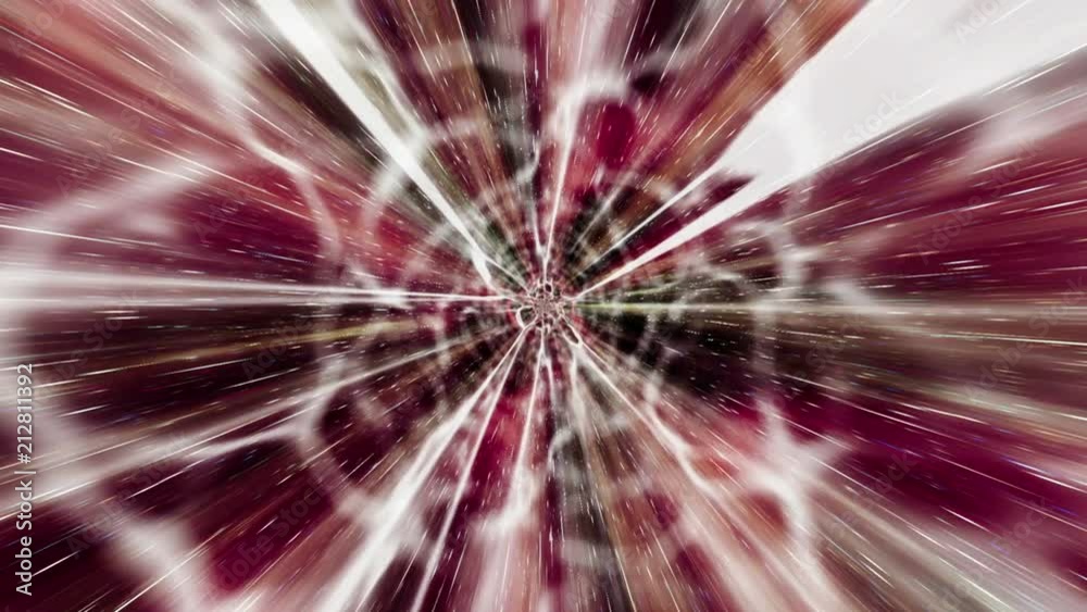 Poster traveling inside a wormhole in deep space (loop).