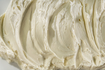 Whipped bakery cream Abstract texture of whipped cream 