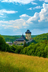 Fototapeta na wymiar Karlstejn castle, Charles IV gothic castle, Central Bohemia, Czech republic