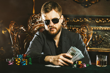 gambler man with money