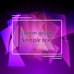 A blue and purple abstract background design with triangular.
