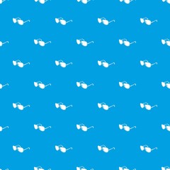 Brutal glasses pattern vector seamless blue repeat for any use