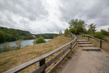 Fototapeta na wymiar Path in National Park near lake in northern Poland
