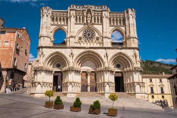 Fototapeta na wymiar Famous landmark Cuenca cathedral in Castilla la Mancha, Spain.