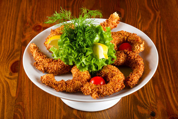 Sesame prawn tempura