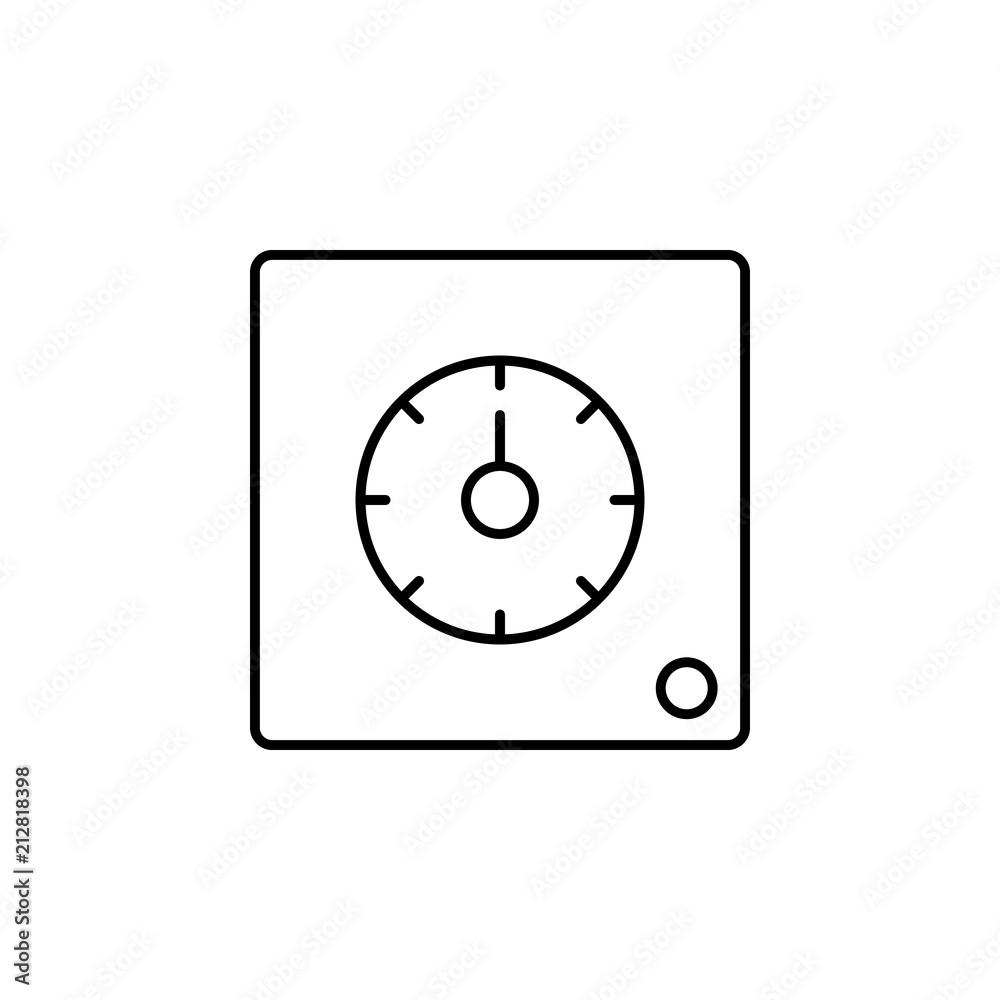 Poster mechanical time icon. element of automation icon for mobile concept and web apps. thin line mechanic