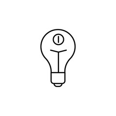 bulb sign icon. Element of automation icon for mobile concept and web apps. Thin line bulb sign icon can be used for web and mobile. Premium icon