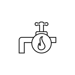 hot water sign icon. Element of automation icon for mobile concept and web apps. Thin line hot water sign icon can be used for web and mobile. Premium icon
