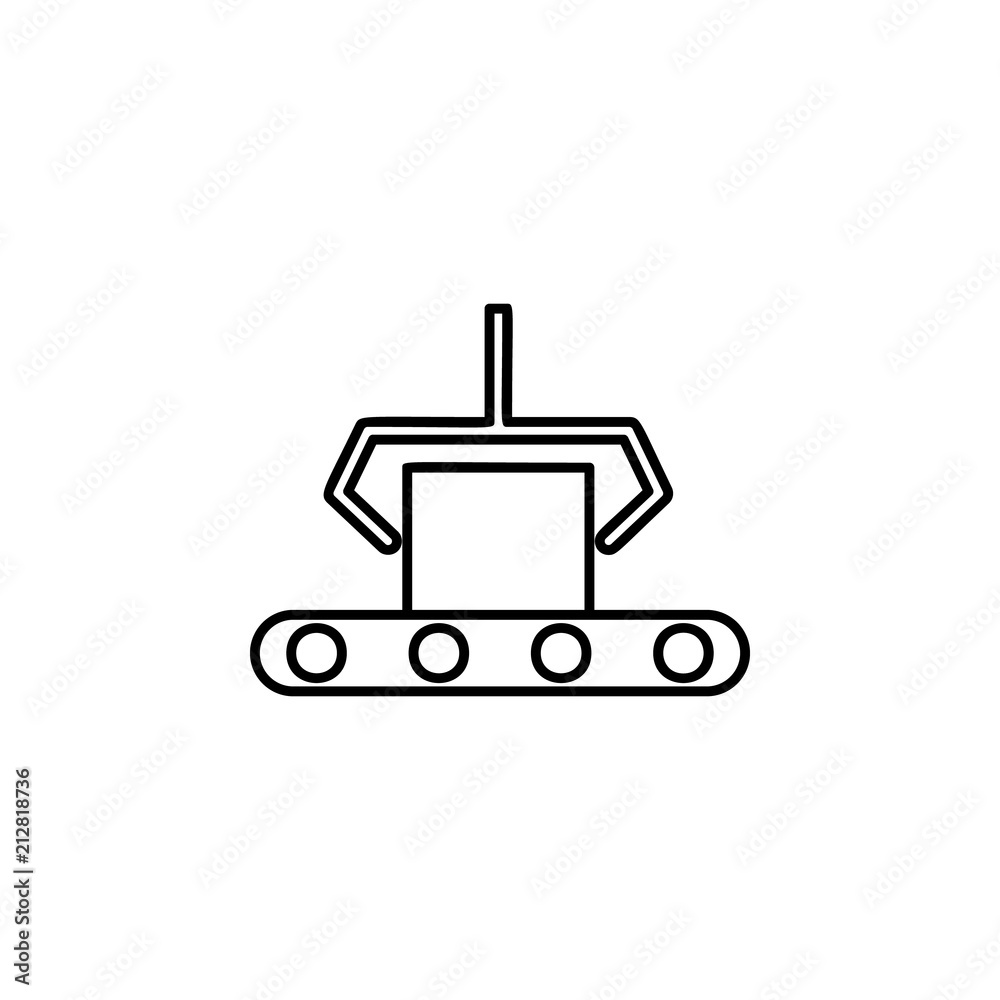 Aufkleber computer-aided manufacturing icon. element of automation icon for mobile concept and web apps. thin 
