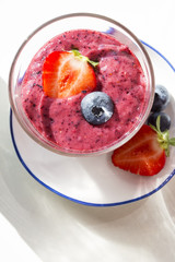 Blueberry & strawberry smoothie 