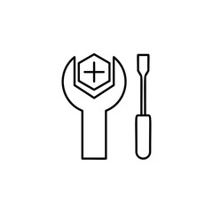 tool mark icon. Element of automation icon for mobile concept and web apps. Thin line tool mark icon can be used for web and mobile. Premium icon