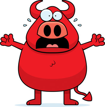 recommend clip art: Scared Cartoon Devil