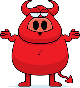 recommend clip art: Confused Cartoon Devil