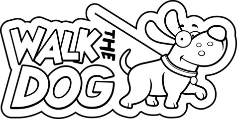  Cartoon Walk the Dog Sign