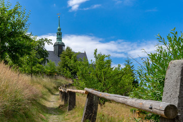 Weg zur Kirche in Hinterhermsdorf Säschsische Schweiz, 