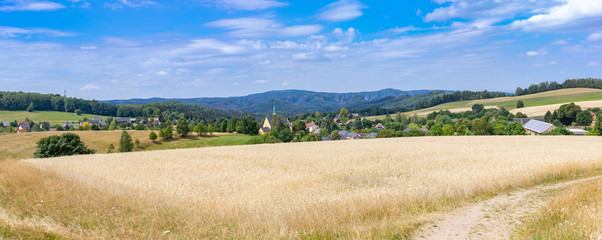 Panoramabild  Hinterhermsdorf im Nationalpark Sächsiche Schweiz Deutschland