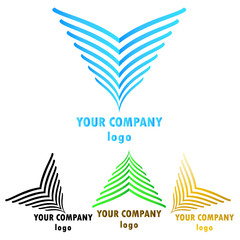 Obraz premium Geometric shape logo, symbol, vector illustration.