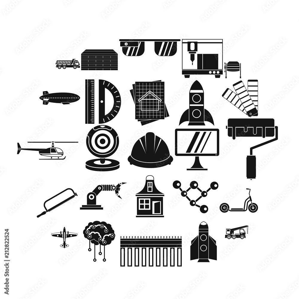 Poster graphics icons set. simple set of 25 graphics vector icons for web isolated on white background