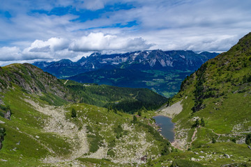 Spiegelsee with Hohe Dachstein mountain range in the background