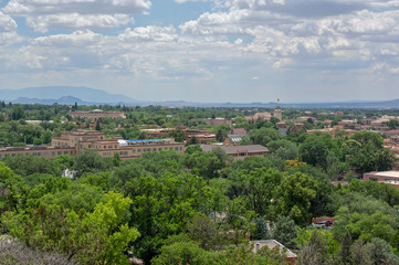 Fototapeta na wymiar City of Santa Fe New Mexico city scape