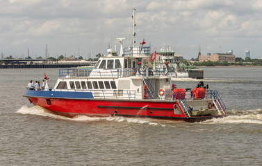 unknown boaters are headed out to sea for an adventure