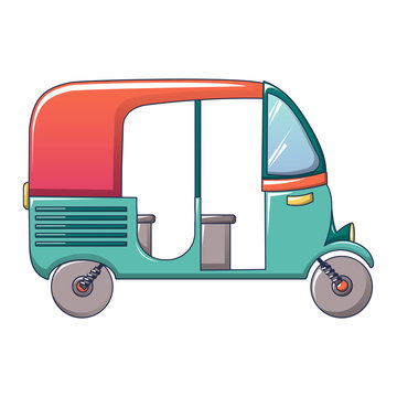 Thai tuk taxi icon. Cartoon of thai tuk taxi vector icon for web design isolated on white background
