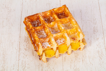Sweet Waffle with jam