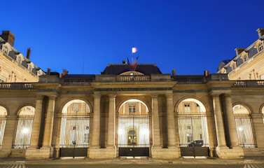 Naklejka premium The Conseil d Etat Council of State in the evening , Paris, France.