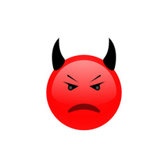 Angry face. Angry icon. Furious emotion.Vector illustration.