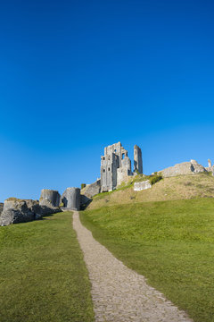 Blue Skies over Corfe Castle
