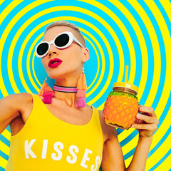 Fashion Beach Lady. Beach party mood