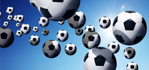 Viele Fussb&auml;lle