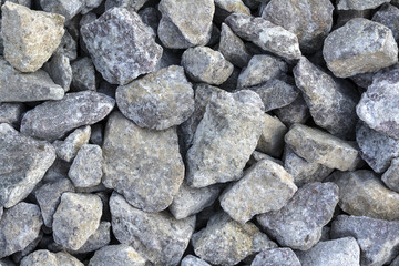 Gravel base of the structure as a background