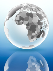 Equatorial Guinea on political globe