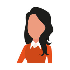 Businesswoman faceless cartoon vector illustration graphic design