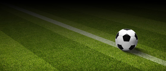 Ball auf dem Fussballplatz