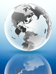 Haiti on political globe