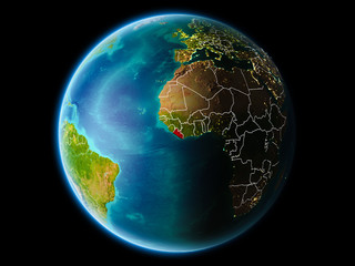 Liberia in the evening