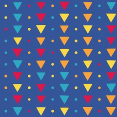 Fototapeta na wymiar Seamless pattern with triangles on a blue background