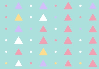 Seamless pattern with small triangles on a light background. Vector repeating texture.