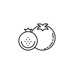 tomato dusk style icon. Element of fruits and vegetables icon for mobile concept and web apps. Dusk style tomato icon can be used for web and mobile