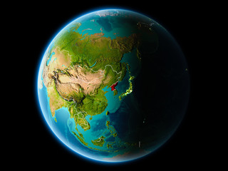 North Korea in the evening