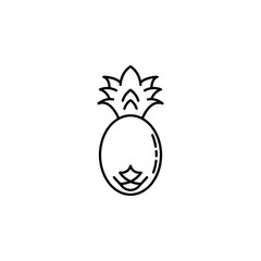 pineapple dusk style icon. Element of fruits and vegetables icon for mobile concept and web apps. Dusk style pineapple icon can be used for web and mobile