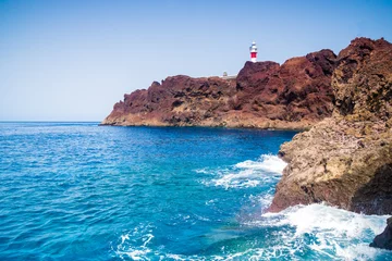 Fototapete Rund lighthouse of Punta de Teno in Tenerife, Canary Islands © szmuli