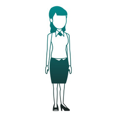 Businesswoman faceless cartoon vector illustration graphic design