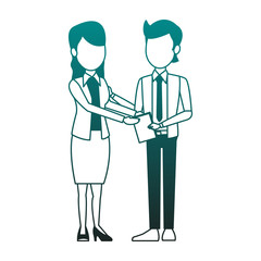 Business teamwork with documents vector illustration graphic design