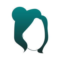 Young woman faceless cartoon vector illustration graphic design