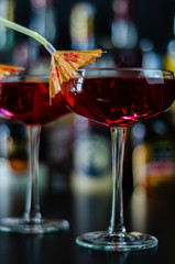 Sangria a traditional fruity cocktail from Spain based on sweet wine and fruit