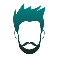 Young man faceless cartoon vector illustration graphic design